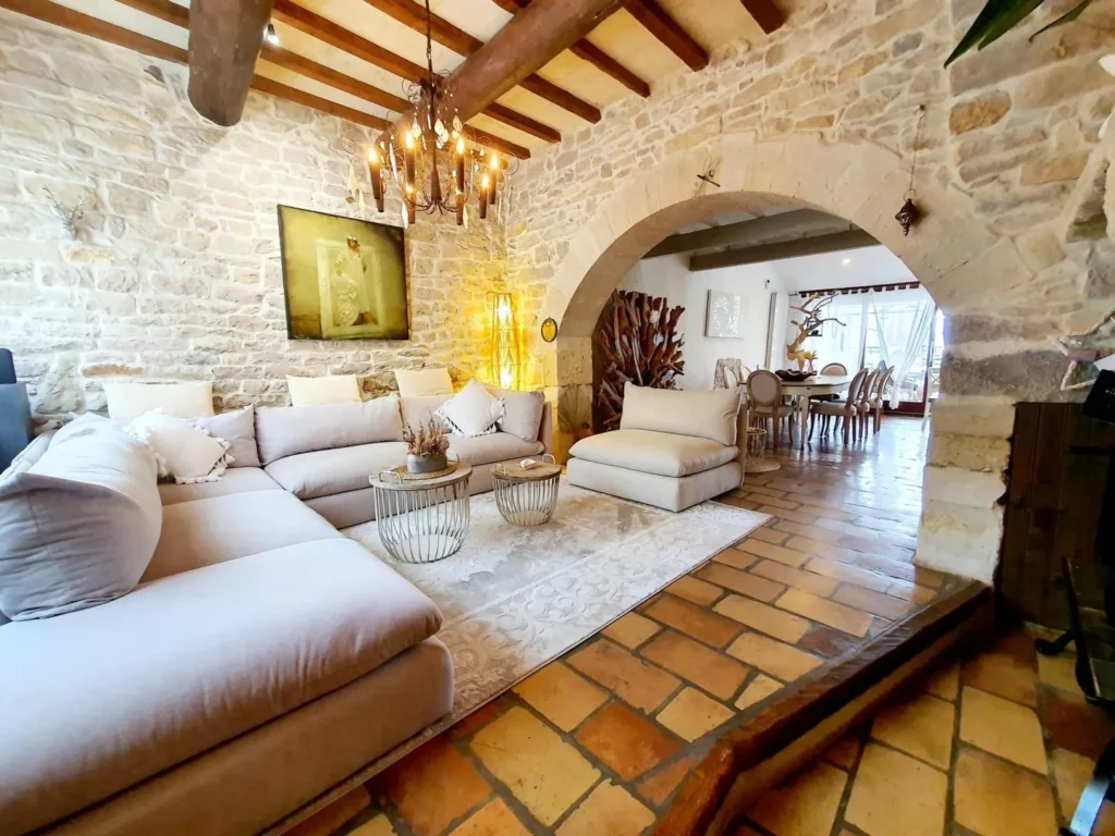 Interieur du Gîte coin salon