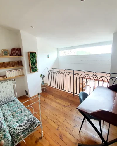 espace télétravai sur la mezzanine